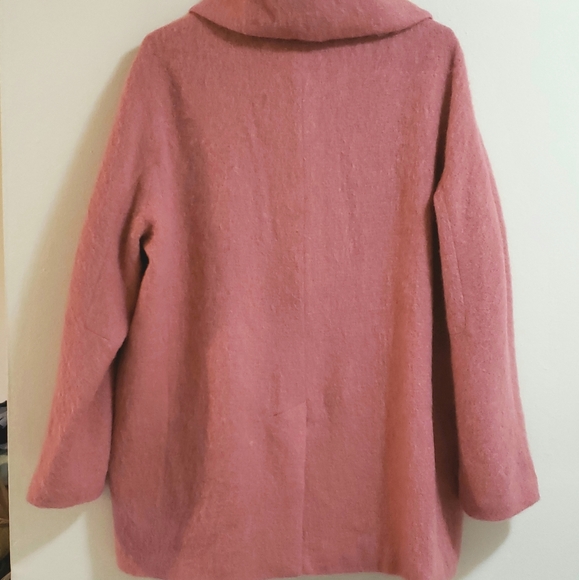 Talbots Wool/Aalpaca/Mohair Coat, Pink, Sz Lg - Picture 3 of 8